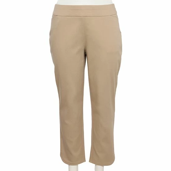 Plus Size Croft & Barrow® Effortless Stretch Ankle Pants Olive - Image 6