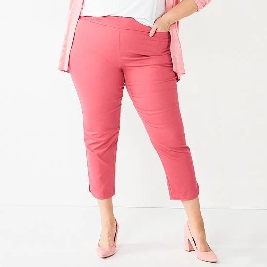 Plus Size Croft & Barrow® Effortless Stretch Ankle Pants Olive - Image 7