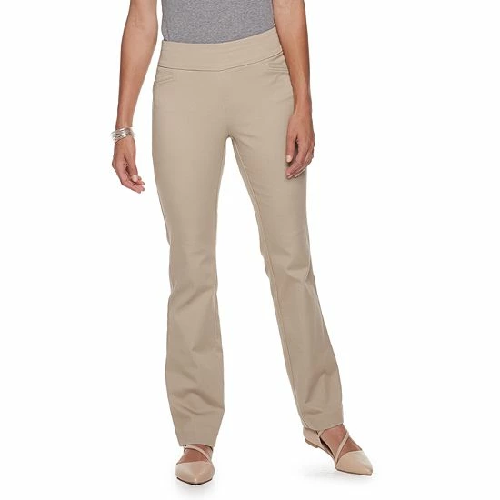 Women's Croft & Barrow® Effortless Stretch Pull-On Bootcut Pants Genuine Navy - Image 7