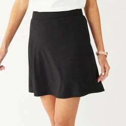 Women's Croft & Barrow® Classic Comfort Collection A-Line Skort Mineral Black -Croft & BarrowSales unnamed file 2682