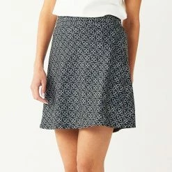 Women's Croft & Barrow® Classic Comfort Collection A-Line Skort Mineral Black -Croft & BarrowSales unnamed file 2684
