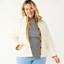Plus Size Croft & Barrow® Microfleece Jacket