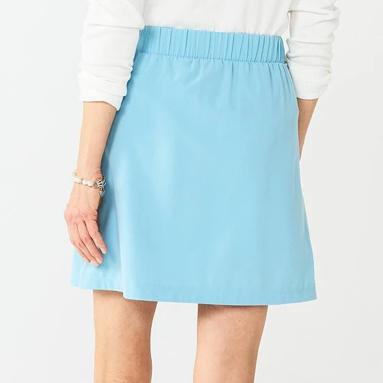 Women's Croft & Barrow® Classic Comfort Collection Faux Wrap Skort Black - Image 2