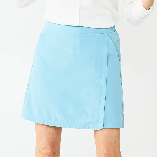 Women's Croft & Barrow® Classic Comfort Collection Faux Wrap Skort Black - Image 4