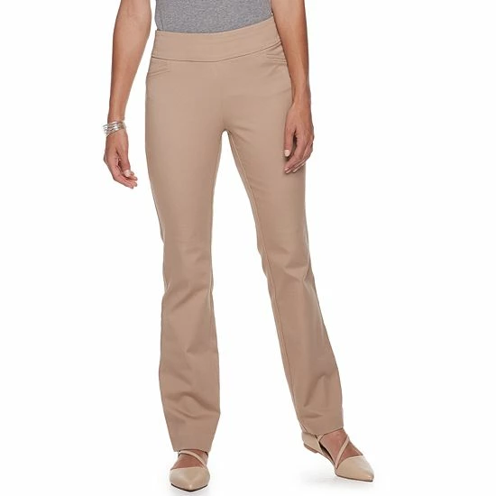 Women's Croft & Barrow® Effortless Stretch Pull-On Bootcut Pants Genuine Navy - Image 14