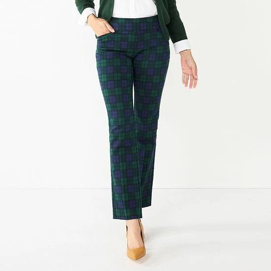 Women's Croft & Barrow® Effortless Stretch Pull-On Bootcut Pants Genuine Navy - Image 18