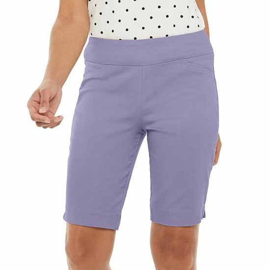 Women's Croft & Barrow® Effortless Stretch Bermuda Shorts Railroad Stripe Floral - Image 16