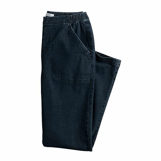 Women's Croft & Barrow® Classic Pull-On Jeans Black Twill - Image 3