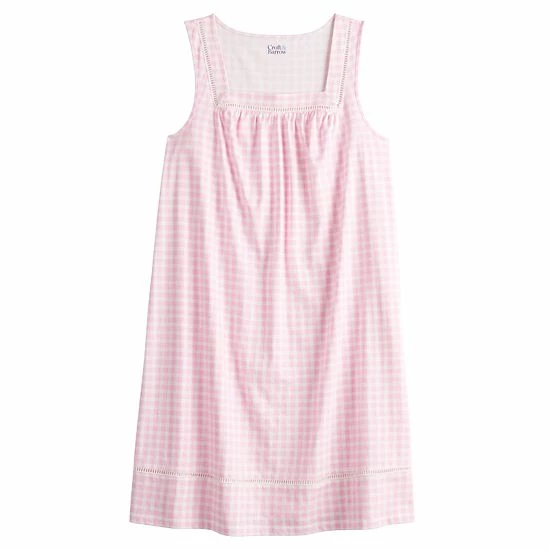 Women's Croft & Barrow® Sleeveless Cotton Nightgown White Greta Floral - Image 4