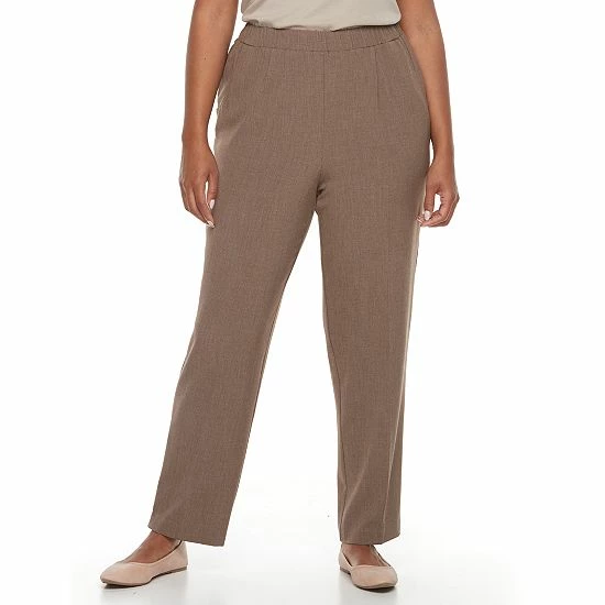 Plus Size Croft & Barrow® Polished Pull-On Pants Heather Olive - Image 6