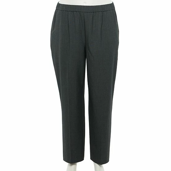 Plus Size Croft & Barrow® Polished Pull-On Pants Heather Olive - Image 10