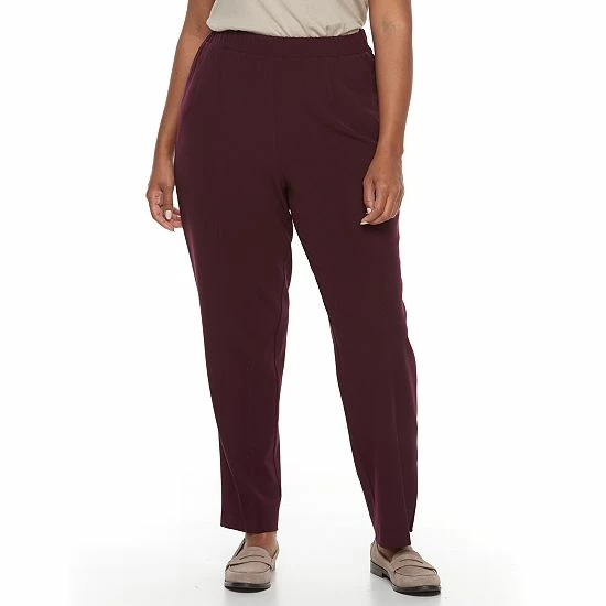 Plus Size Croft & Barrow® Polished Pull-On Pants Heather Olive - Image 11