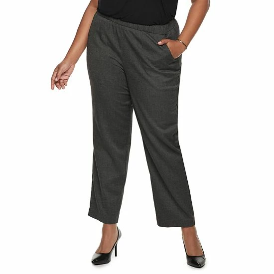 Plus Size Croft & Barrow® Polished Pull-On Pants Heather Olive - Image 12