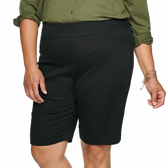 Plus Size Croft & Barrow® Effortless Stretch Bermuda Shorts Dragonfly Plus Size Croft & Barrow® Effortless Stretch Bermuda Shorts Dragonfly -Croft & BarrowSales unnamed file 2973