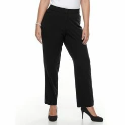 Plus Size Croft & Barrow® Curvy Fit Trouser Pants Espresso Roast