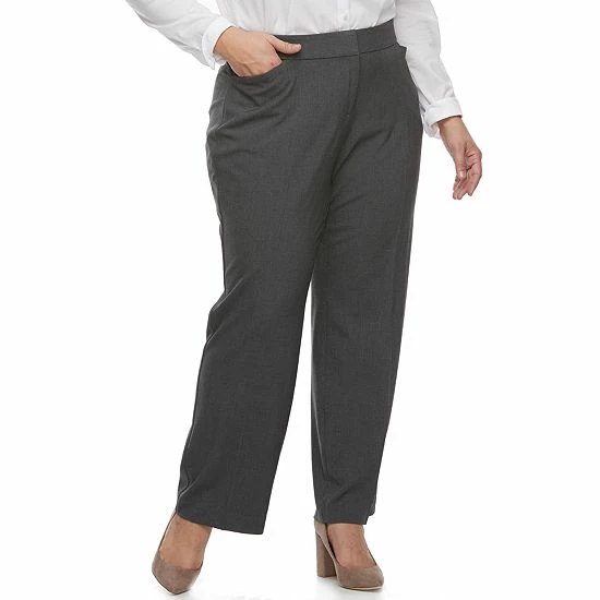 Plus Size Croft & Barrow® Curvy Fit Trouser Pants Espresso Roast - Image 6