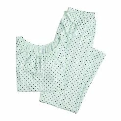 Women's Croft & Barrow® Short Sleeve Pajama Top & Pajama Pants Cotton Sleep Set Mint Navy Dot 11 Women's Croft & Barrow® Short Sleeve Pajama Top & Pajama Pants Cotton Sleep Set Mint Navy Dot -Croft & BarrowSales unnamed file 3014