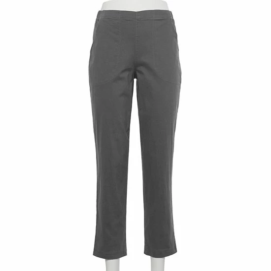 Petite Croft & Barrow® The Classic Pull-On Stretch Ankle Pants Seattle Black - Image 2