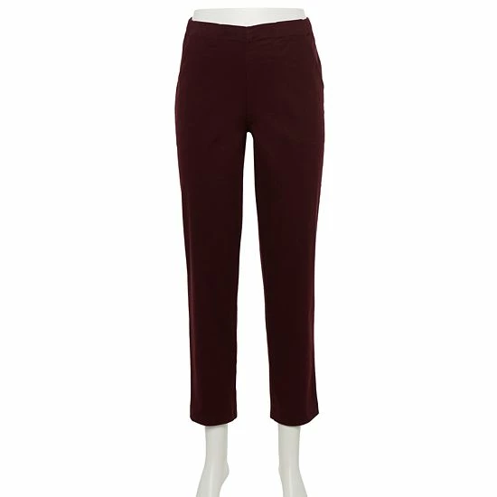 Petite Croft & Barrow® The Classic Pull-On Stretch Ankle Pants Seattle Black - Image 4