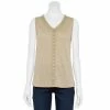 Petite Croft & Barrow® Lace-Trim V-Neck Tank Papyrus