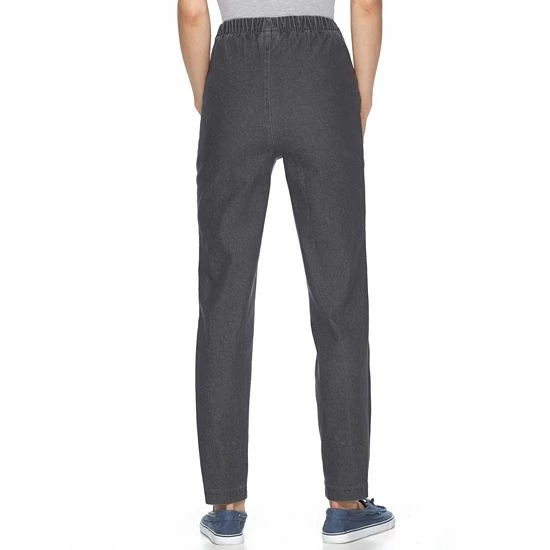 Petite Croft & Barrow® Comfort Waist Pull-On Tapered Pants Genuine Navy - Image 2