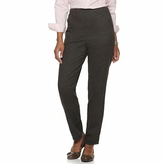 Petite Croft & Barrow® Comfort Waist Pull-On Tapered Pants Genuine Navy - Image 10