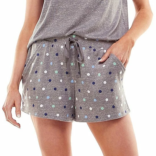 Women's Croft & Barrow® Whisperluxe Pajama Shorts Gray Dot - Image 5