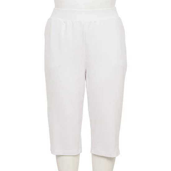 Plus Size Croft & Barrow® French Terry Skimmer Pants Olive - Image 3