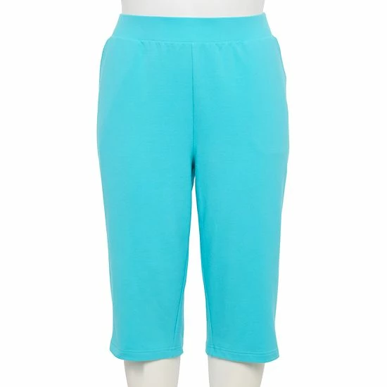 Plus Size Croft & Barrow® French Terry Skimmer Pants Olive - Image 6