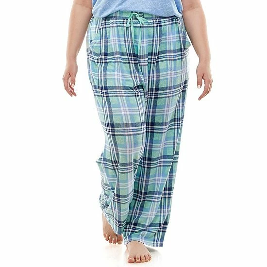 Plus Size Croft & Barrow® Whisperluxe Pajama Pants Navy Floral - Image 3