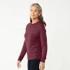 Women's Croft & Barrow® Cozy Crewneck Sweater Green Heather