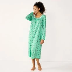 Petite Croft & Barrow® Long Nightgown Pink Ditzy