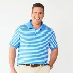 Big & Tall Croft & Barrow® Easy-Care Pique Polo Nightly Blue