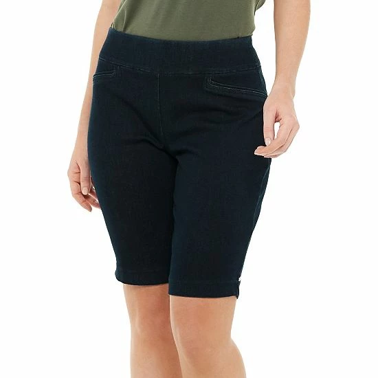 Petite Croft & Barrow® Effortless Stretch Bermuda Shorts Genuine Navy - Image 6