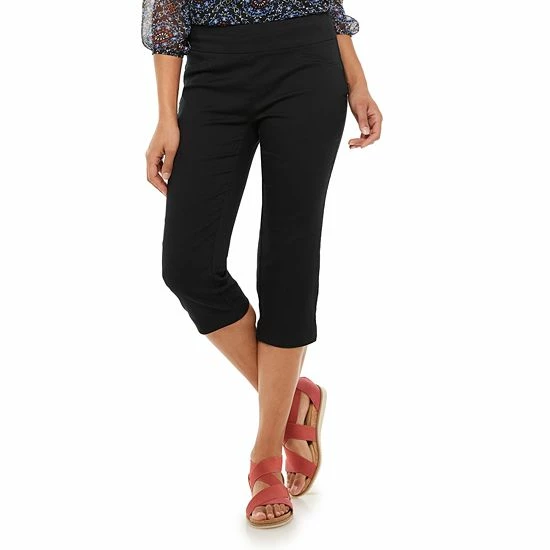 Women's Croft & Barrow® Effortless Stretch Capri Pants Genuine Navy - Image 3