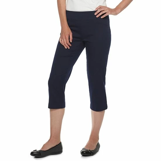 Women's Croft & Barrow® Effortless Stretch Capri Pants Genuine Navy - Image 8