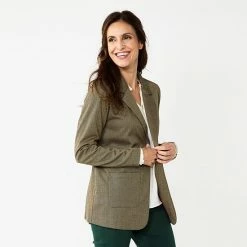 Women's Croft & Barrow® Comfort Stretch Blazer Camel