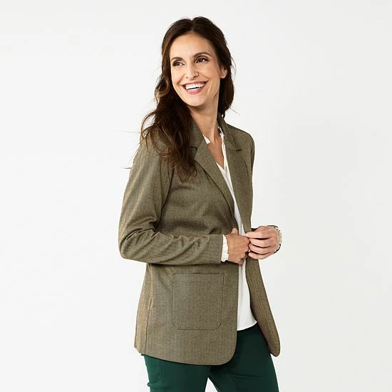 Women's Croft & Barrow® Comfort Stretch Blazer Camel
