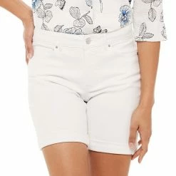 Women's Croft & Barrow® Cuffed Jean Shorts Dark Wash -Croft & BarrowSales unnamed file 3643