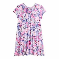 Women's Croft & Barrow® Short Sleeve Henley Short Sleeve Nightgown Purple Hearts -Croft & BarrowSales unnamed file 3668