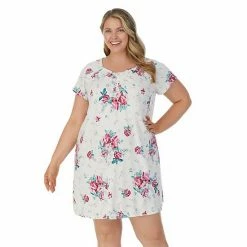 Plus Size Croft & Barrow® Cozy Short Sleeve Smocked Nightgown Black Dotted Ditsy Flo 13 Plus Size Croft & Barrow® Cozy Short Sleeve Smocked Nightgown Black Dotted Ditsy Flo -Croft & BarrowSales unnamed file 3732