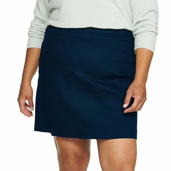 Plus Size Croft & Barrow® Effortless Stretch Skort Chambray Blue - Image 5