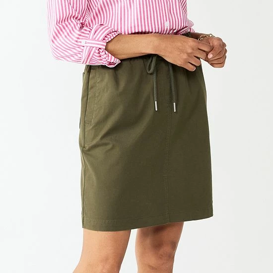 Women's Croft & Barrow® Utility Skirt Watermelon - Image 3