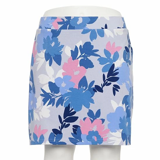 Plus Size Croft & Barrow® Easy Pull-On Skort Navy Stripe - Image 3