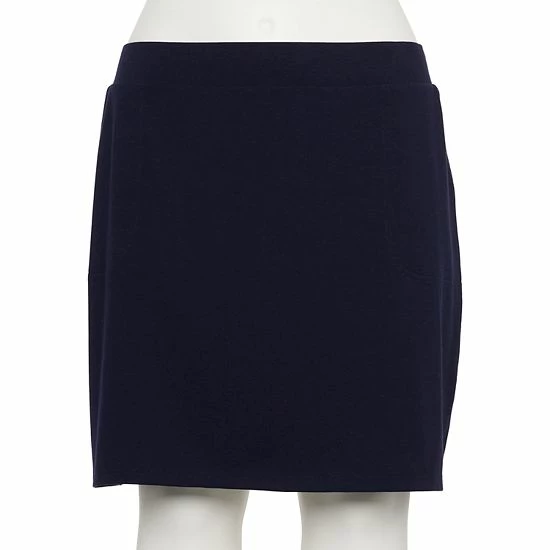 Plus Size Croft & Barrow® Easy Pull-On Skort Navy Stripe - Image 7
