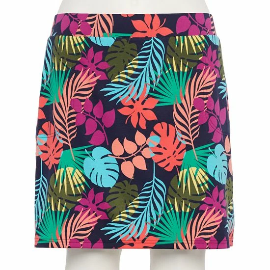 Plus Size Croft & Barrow® Easy Pull-On Skort Navy Stripe - Image 8