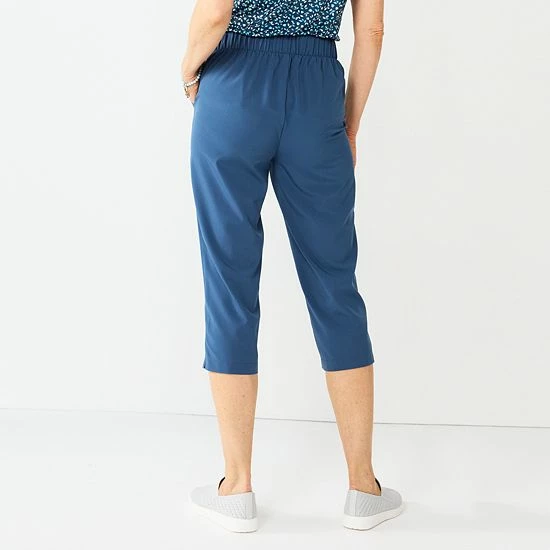 Women's Croft & Barrow® Classic Comfort Collection Capri Pants Blue - Image 2
