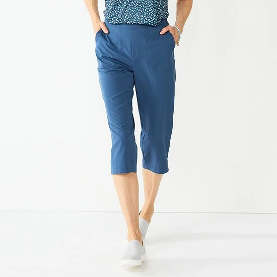 Women's Croft & Barrow® Classic Comfort Collection Capri Pants Blue - Image 4