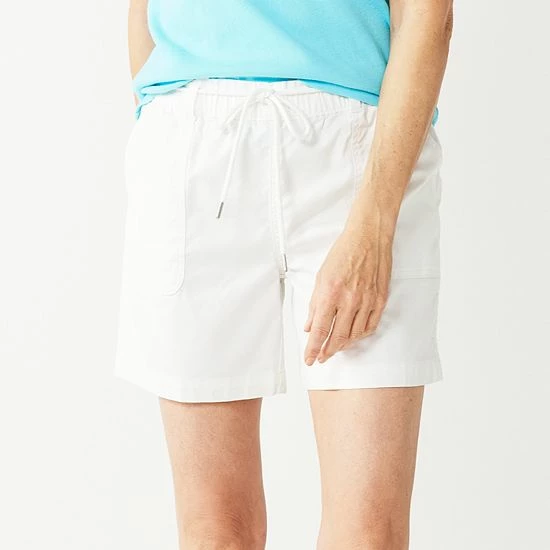 Women's Croft & Barrow® Pull-On Utility Shorts White - Image 4
