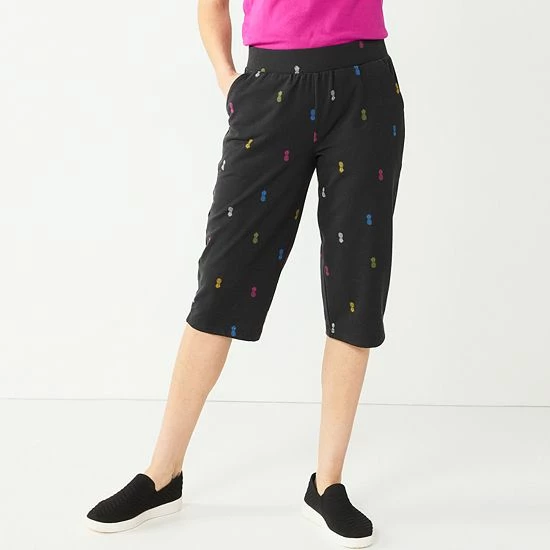 Petite Croft & Barrow® French Terry Skimmer Pants White